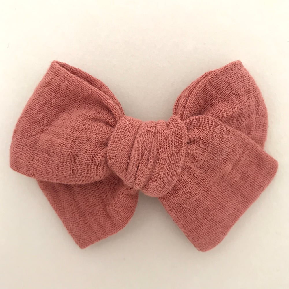 Image of Barrette double gaze Marsala