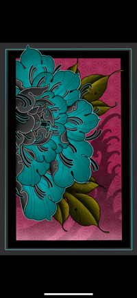 Teal peony 