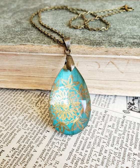 Image of Luminous Salvaged Crystal Pendant Necklace