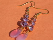 Image of Pink Crystal Earrings