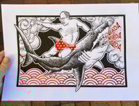 Image 1 of (A4 size) The Sea was angry that day my friends