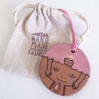 Image 1 of Pink Lady Roundie- Mothers Milk - Hanging Ornament