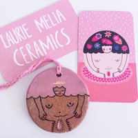 Image 3 of Pink Lady Roundie- Mothers Milk - Hanging Ornament