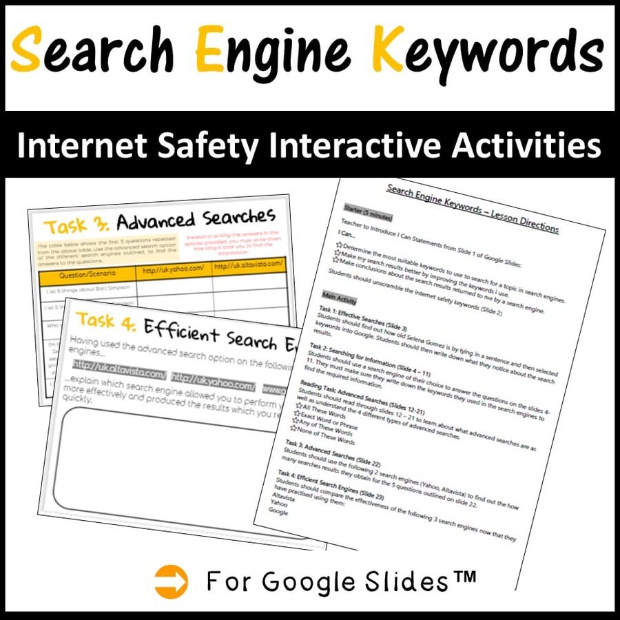Image of Digital Tech Internet Safety Search Engine Keywords (Distance Learning)