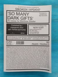 So Many Dark Gifts (S&D#024 / APE#047)