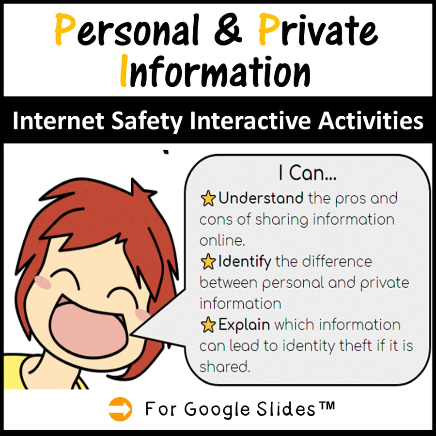 Image of Digital Tech Internet Safety Personal & Private Information (Distance Learning)
