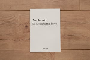Image of And he said: Son, you better leave. (The Beirut Zine #1)