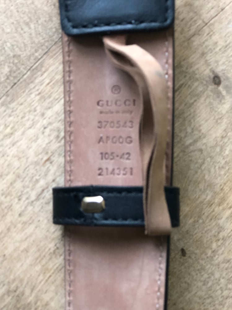 Image of Authentic Women’s Gucci Blk Leather Belt