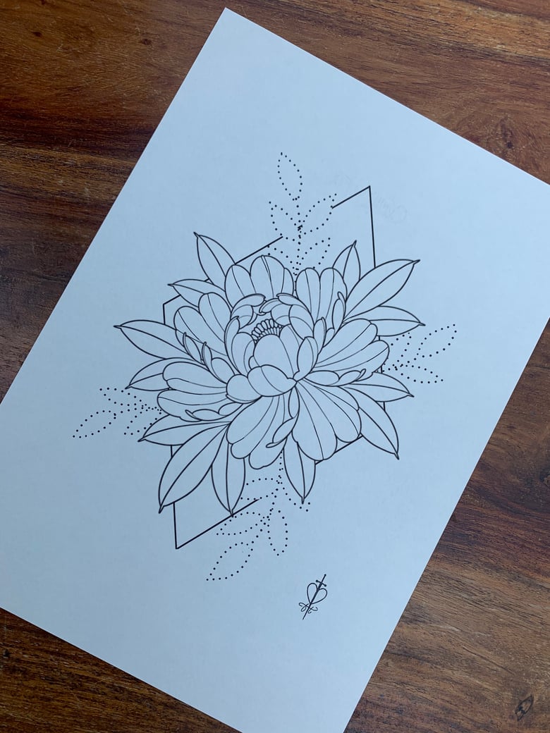 Image of Line Work Peony
