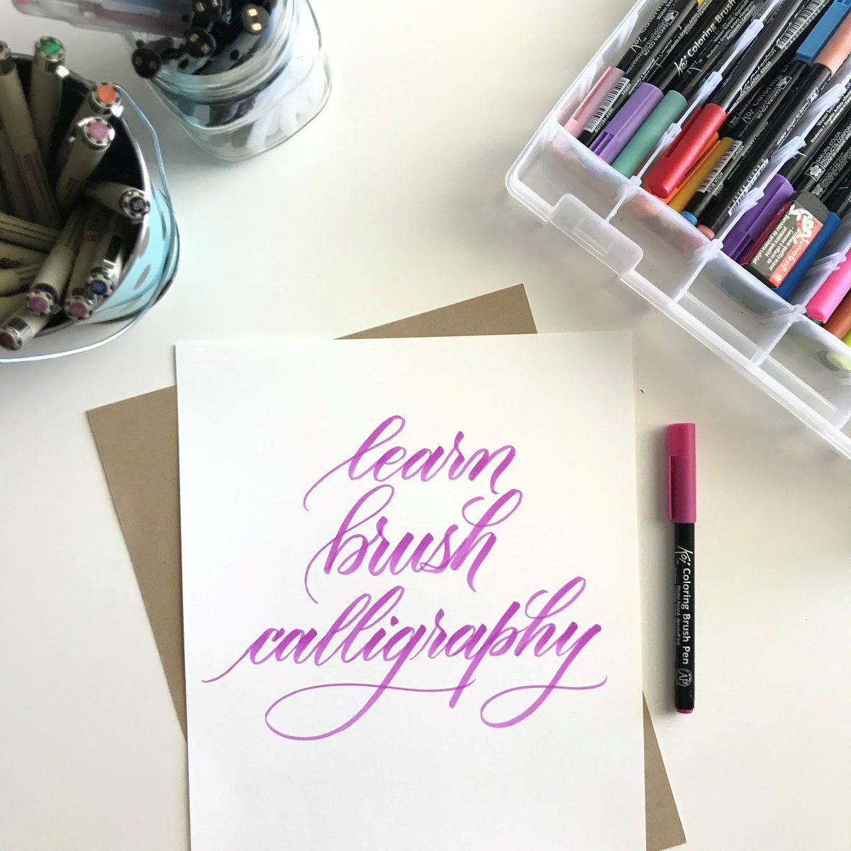 Online Brush Calligraphy Workshop (Mini) | Pieces Calligraphy