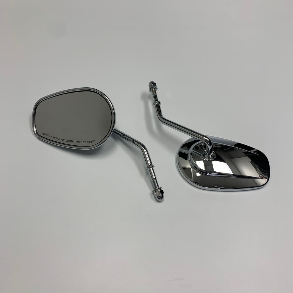 Image of HD Style Mirrors (Black or Chrome) fits HD XL/Sportster, Dyna & Softail