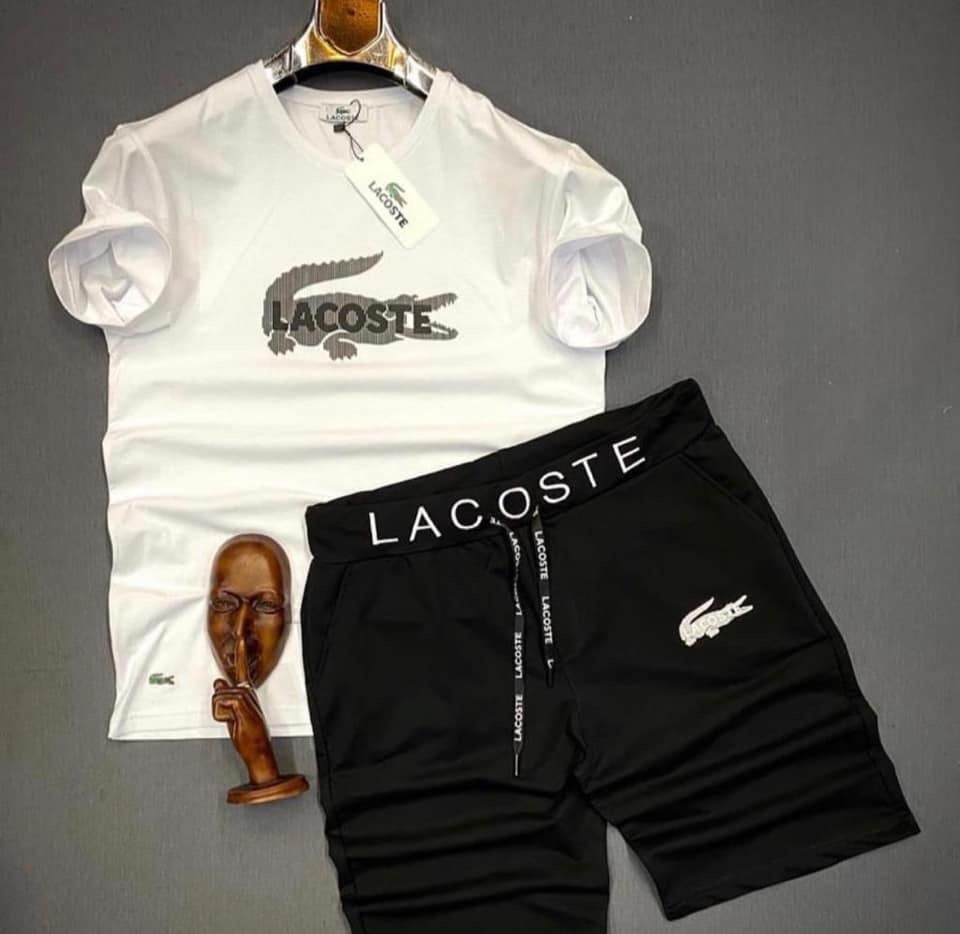 lacoste mens shorts set