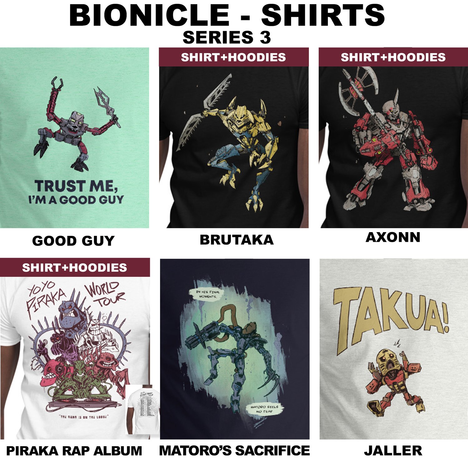 Image of Bionicle Shirts - Series 3