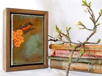 Image 1 of Original Framed Canvas - 4" x 6" - Nuthatch