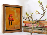 Image 1 of Original Framed Canvas - 4" x 6" - Fox#1