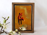 Image 2 of Original Framed Canvas - 4" x 6" - Fox#1