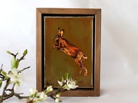 Image 2 of Original Framed Canvas - 4" x 6" - Hare#1