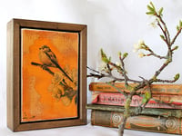 Image 1 of Original Framed Canvas - 4" x 6" - Long Tailed Tit