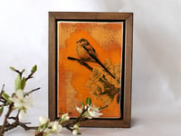 Image 2 of Original Framed Canvas - 4" x 6" - Long Tailed Tit