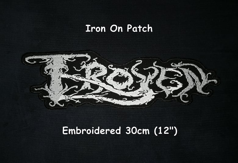 Image of Retro Logo Embroidered Iron on Patch 30cm (12")