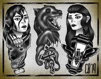 Dark Tattoo Flash Print