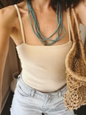 Vintage Blue Beaded Necklace 