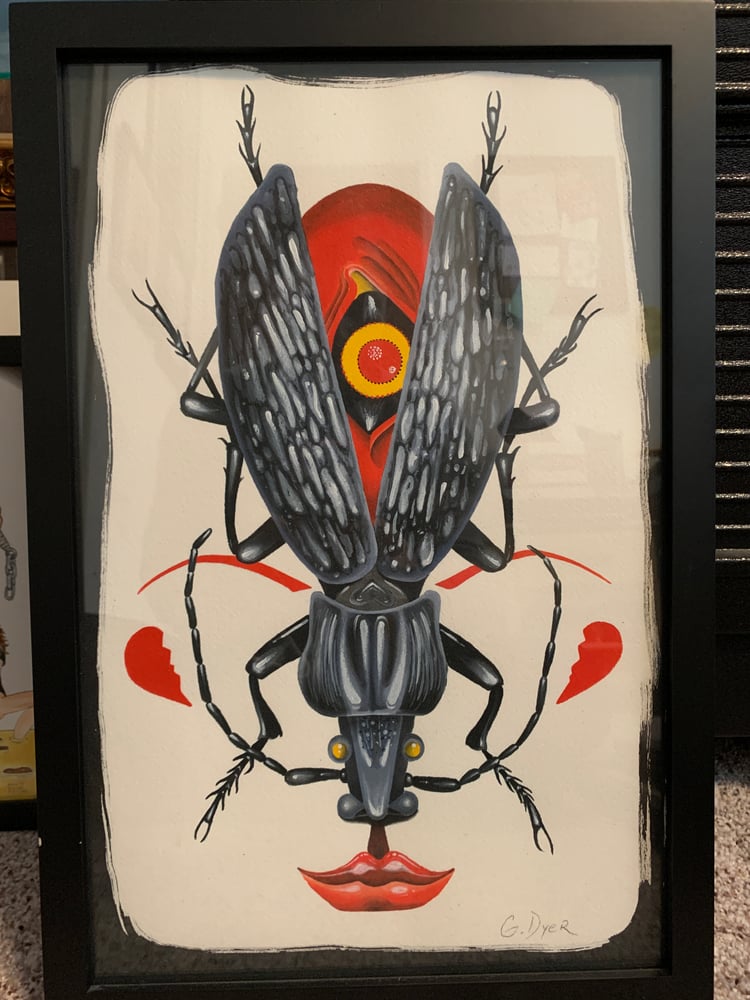 Image of 11x17 beetle face original