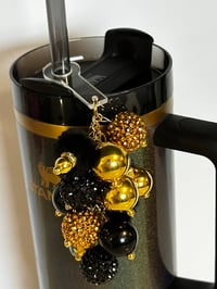 Image 4 of Fairy Dust Black and Gold Tumbler Straw Bauble
