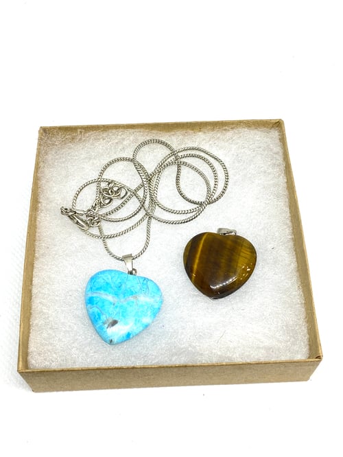 Image of Crystal hearts with chain 
