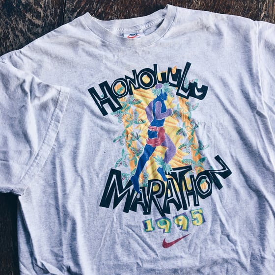 Image of Original 1994 Nike Honolulu Marathon Tee.