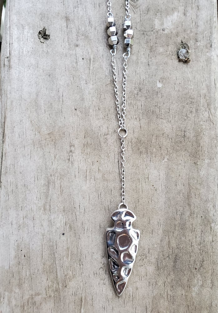 Image of Silver Arrow Lariat necklace