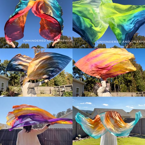 Image of Spirit Led Hand-Dyed Silk Flags