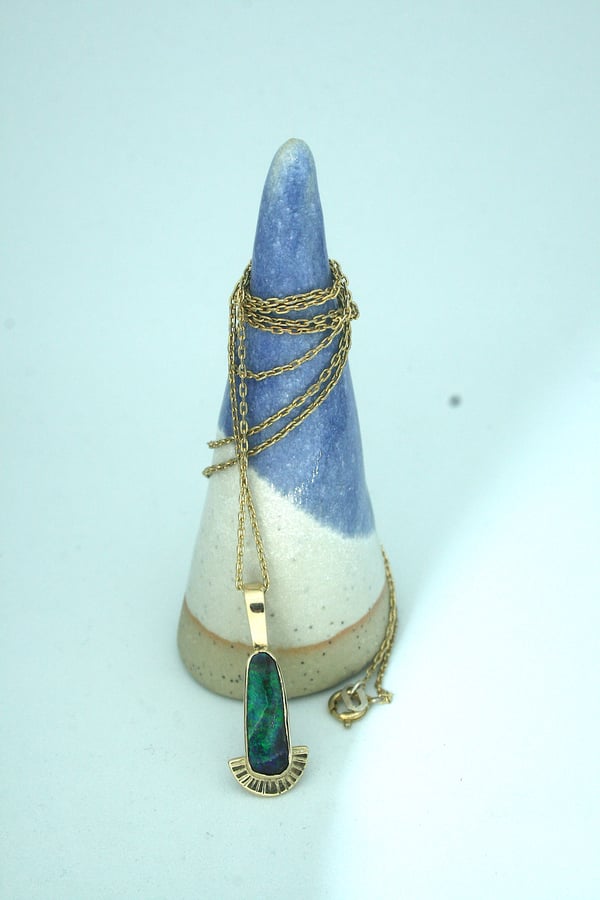 Image of Sacred Blue Lotus Pendant 