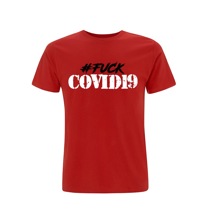 Image of TEE-SHIRT ROUGE - FUCK COVID 19