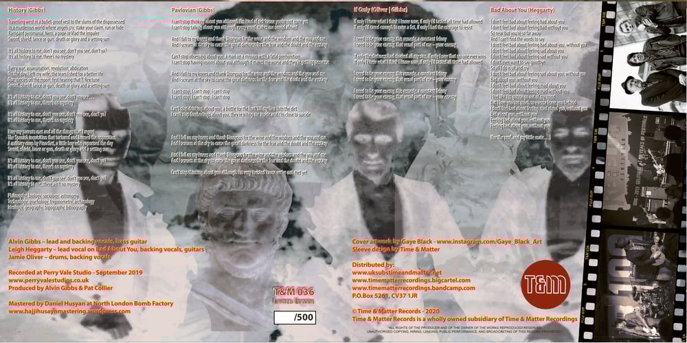 T&M 036 - 7" - Alvin Gibbs & The Disobedient Servants - History EP (DOUBLE 7" GATEFOLD SLEEVE)