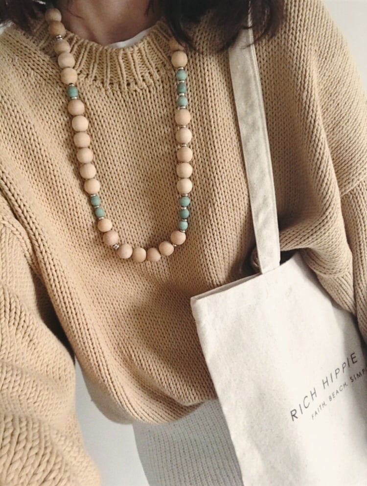 Pieces 'love' beaded necklace in pink & blue | ASOS