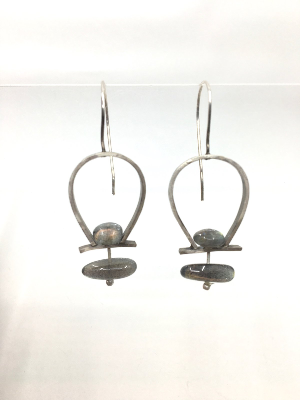 Double Labradorite Earrings by Yuko Suga