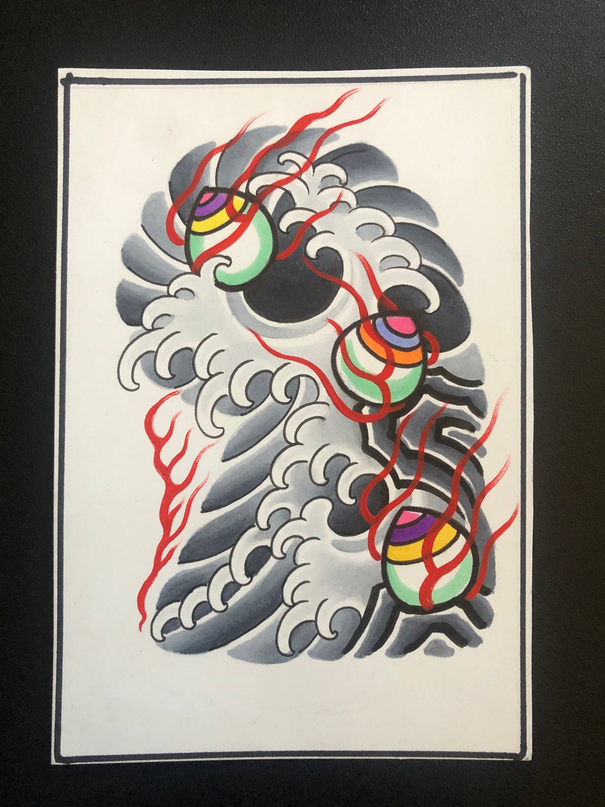 Hoju and Wave Half Sleeve