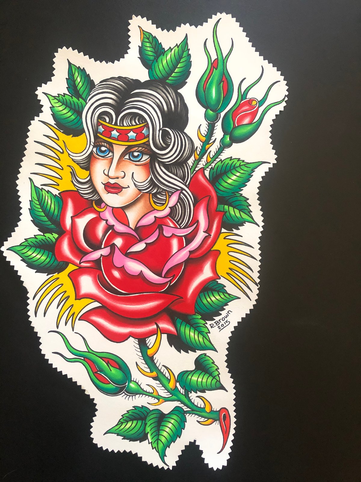 Girl and Roses