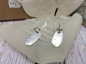 Image of 999 Fine Silver- Handmade- Shell Pattern- Earrings- #319