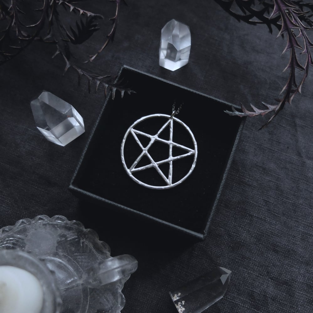 Image of SABBAT. PENTACLE / PENTAGRAM TALISMAN ↟ sterling silver - protection, air water fire earth & ether