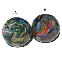 Image 1 of Pair Of Surface Worked Hider Marbles