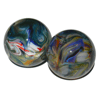 Pair Of Surface Worked Hider Marbles