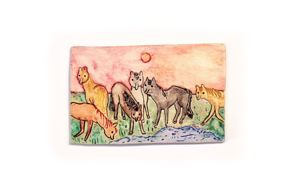 Image of 'Wild Horses' Ceramic Tile