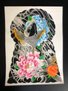 Koi and Peony Half Sleeve