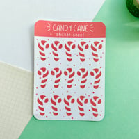Image 1 of Candy Canes Mini Sticker Sheet