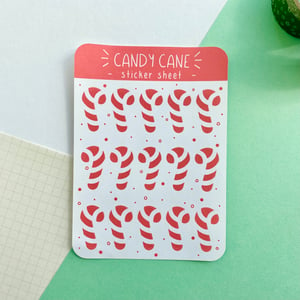 Image of Candy Canes Mini Sticker Sheet