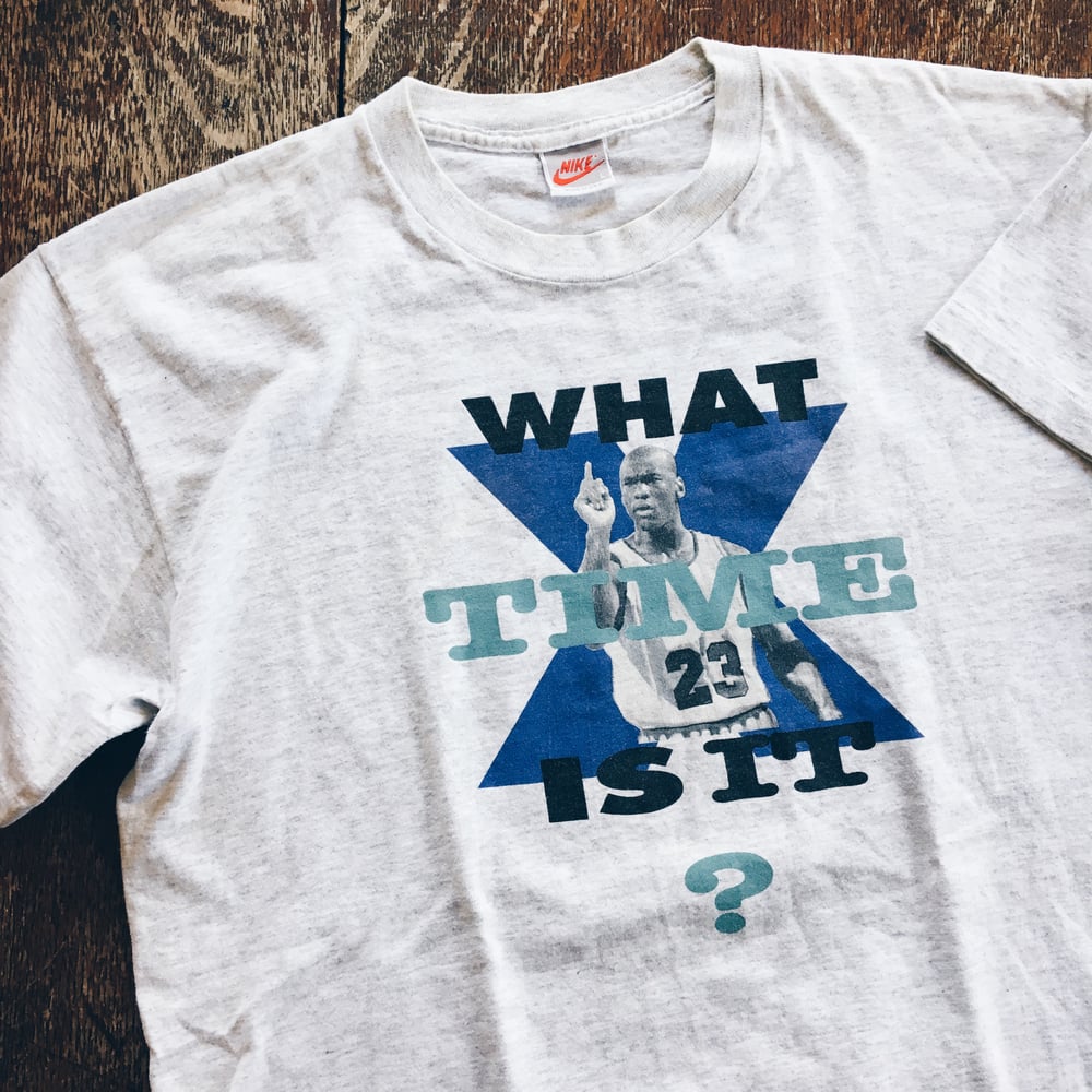 Image of Original Early 90’s Nike Air Jordan “What Time Is It?” Recall Tee.