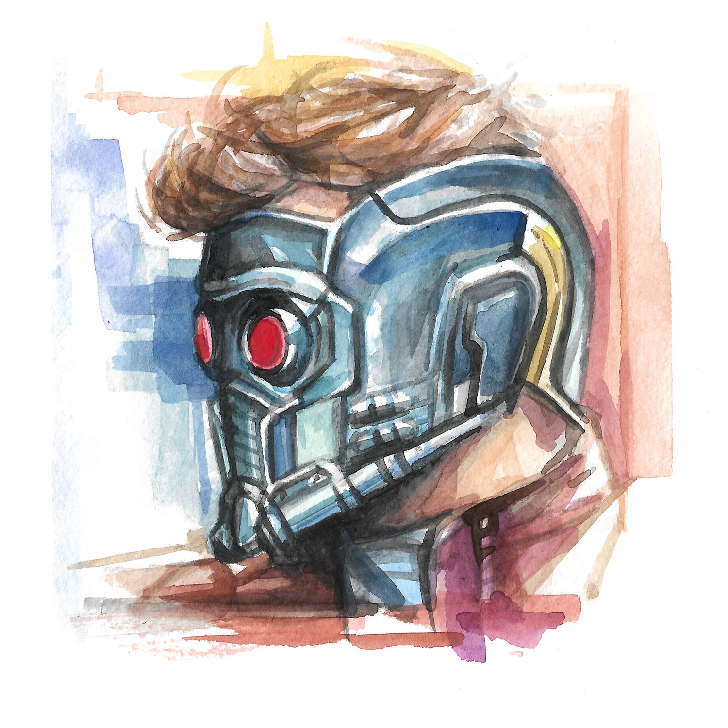 Image of Star Lord - Watercolor Print