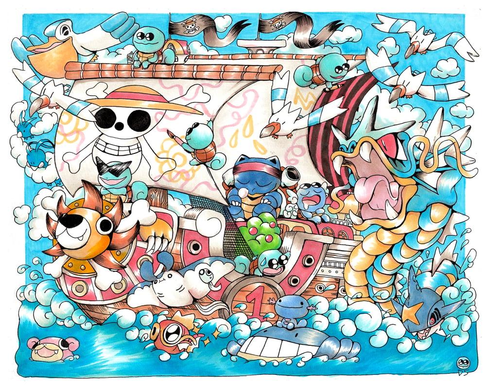 Image of Squirtle Squad X Thousand Sunny Poster